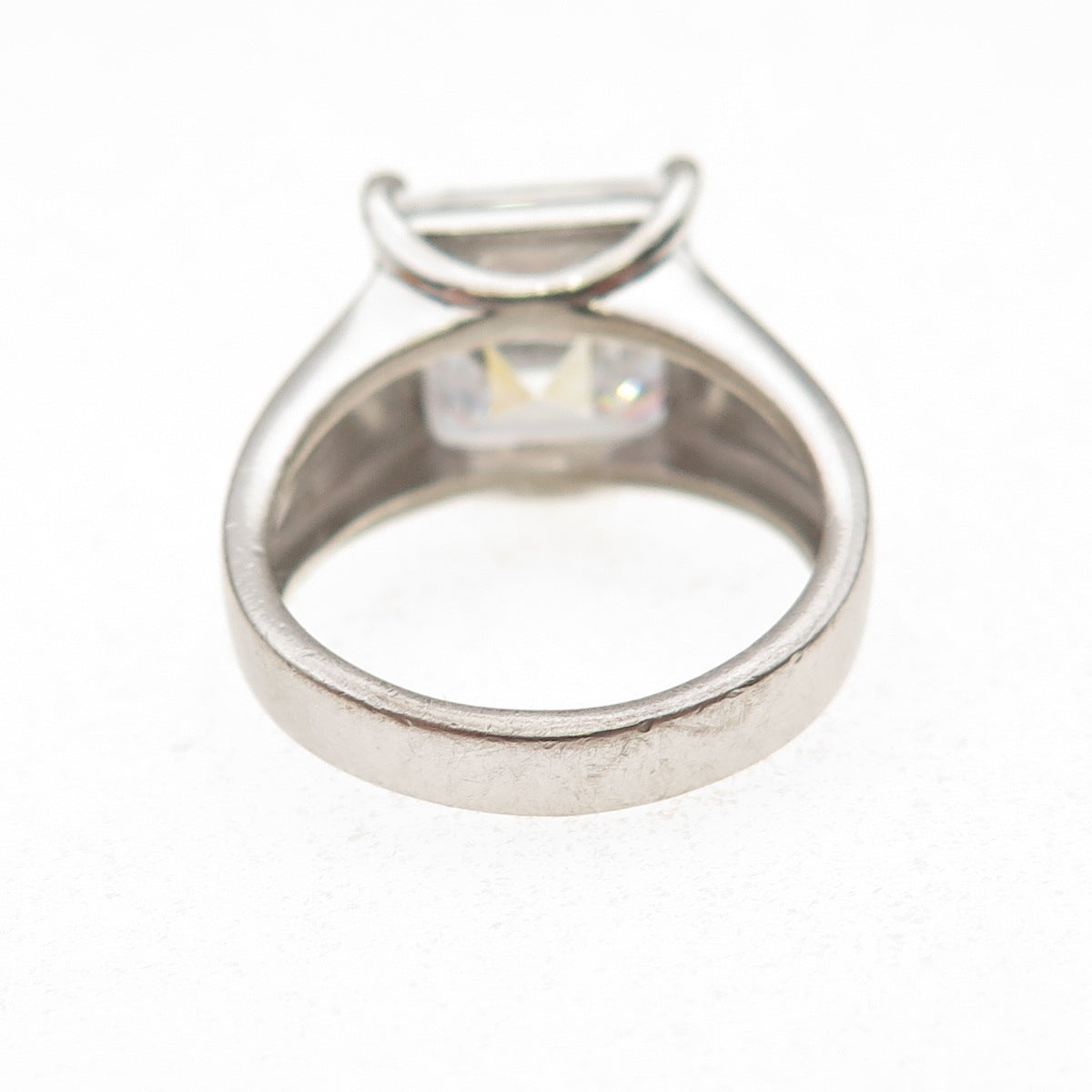 925 Sterling Silver C Z Engagement Ring Size 5.25