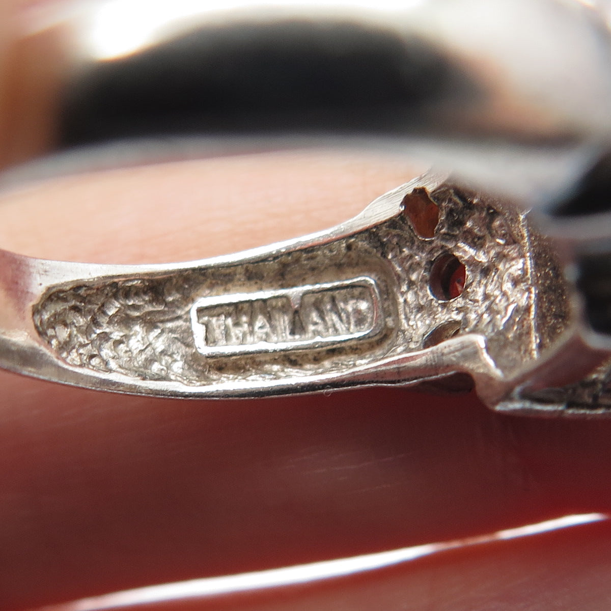 925 Sterling Silver Vintage Real Emerald-Cut Smoky Quartz & Citrine Ring Size 6