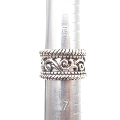 BRIGHTON 925 Sterling Silver Vintage Swirl Oxidized Ring Size 6.25