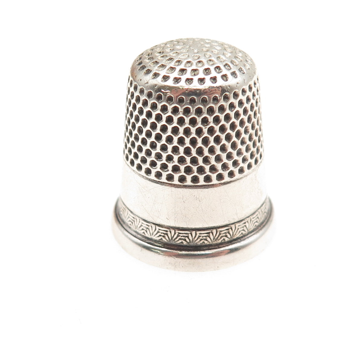 Ketcham & Mcdougall 925 Sterling Silver Antique Art Deco Sewing Thimble Size 10