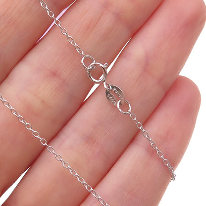 925 Sterling Silver Cable Chain Necklace 18"