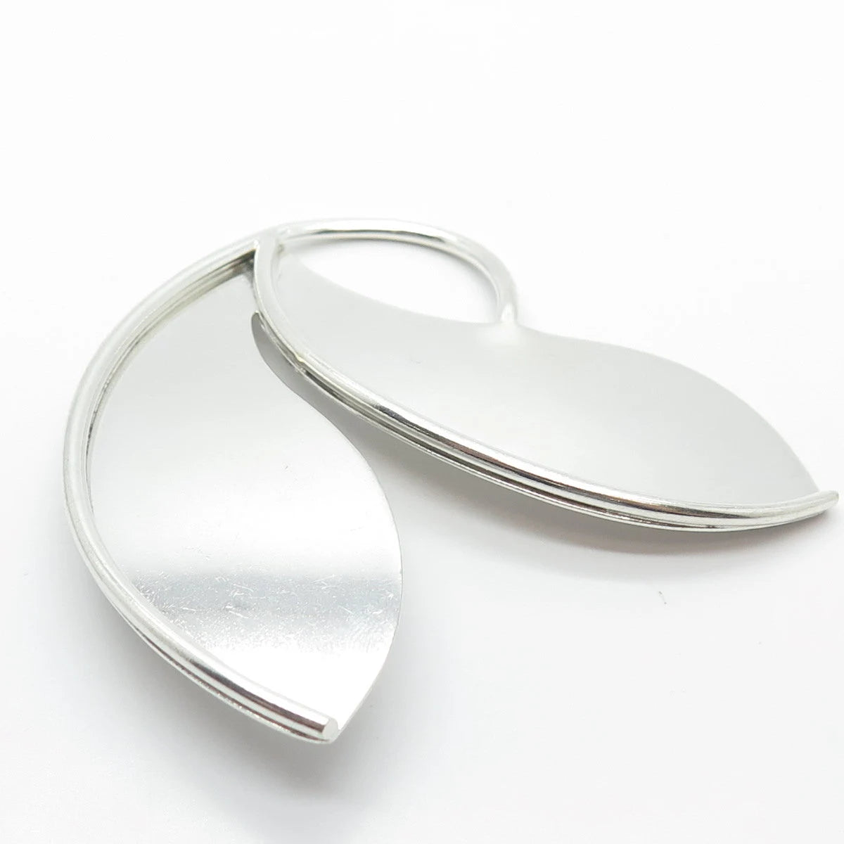 925 Sterling Silver Vintage LUNT Leaf Pin Brooch