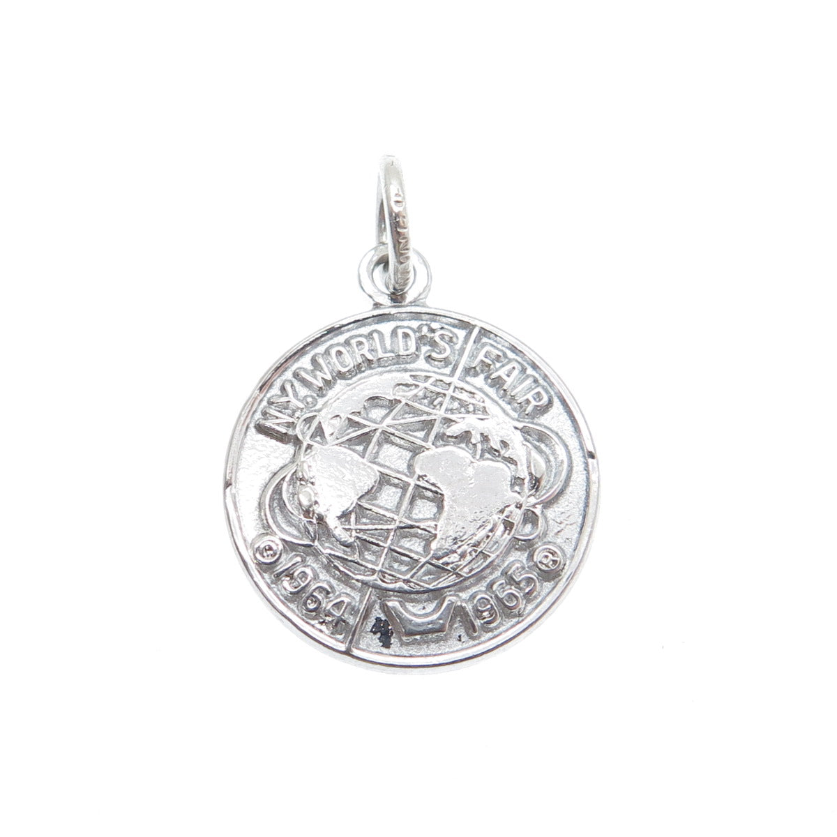 925 Sterling Silver Vintage 1961 NY World's Fair 1964-1965 Mini Charm Pendant