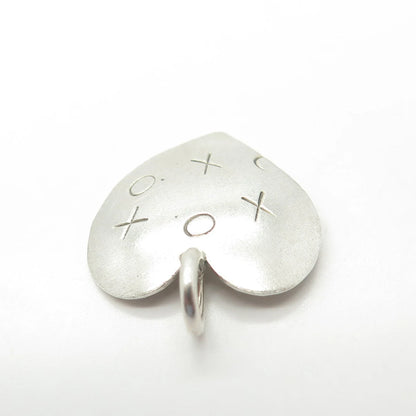 925 Sterling Silver Vintage XO - Kiss & Hug Heart Pendant
