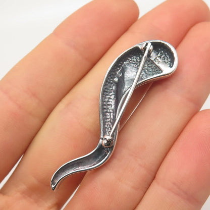 925 Sterling Silver Vintage Journey Pin Brooch