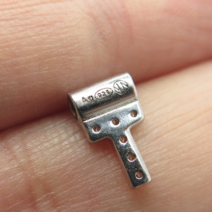 NOMINATION Italy 925 Sterling Silver C Z Letter "T" SeiMia Pendant