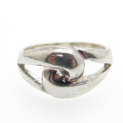 CHAPAL ZENRAY 925 Sterling Silver Vintage Interlocked Ring Size 7.25