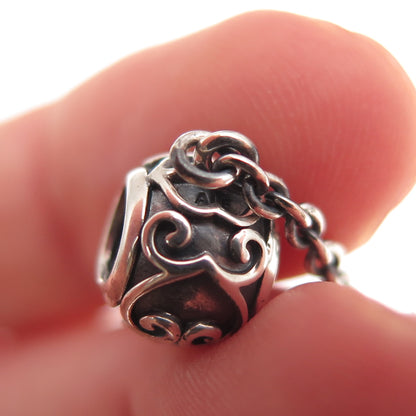 Pandora 925 Sterling Silver Enchanted Heart Safety Chain Slide Charm