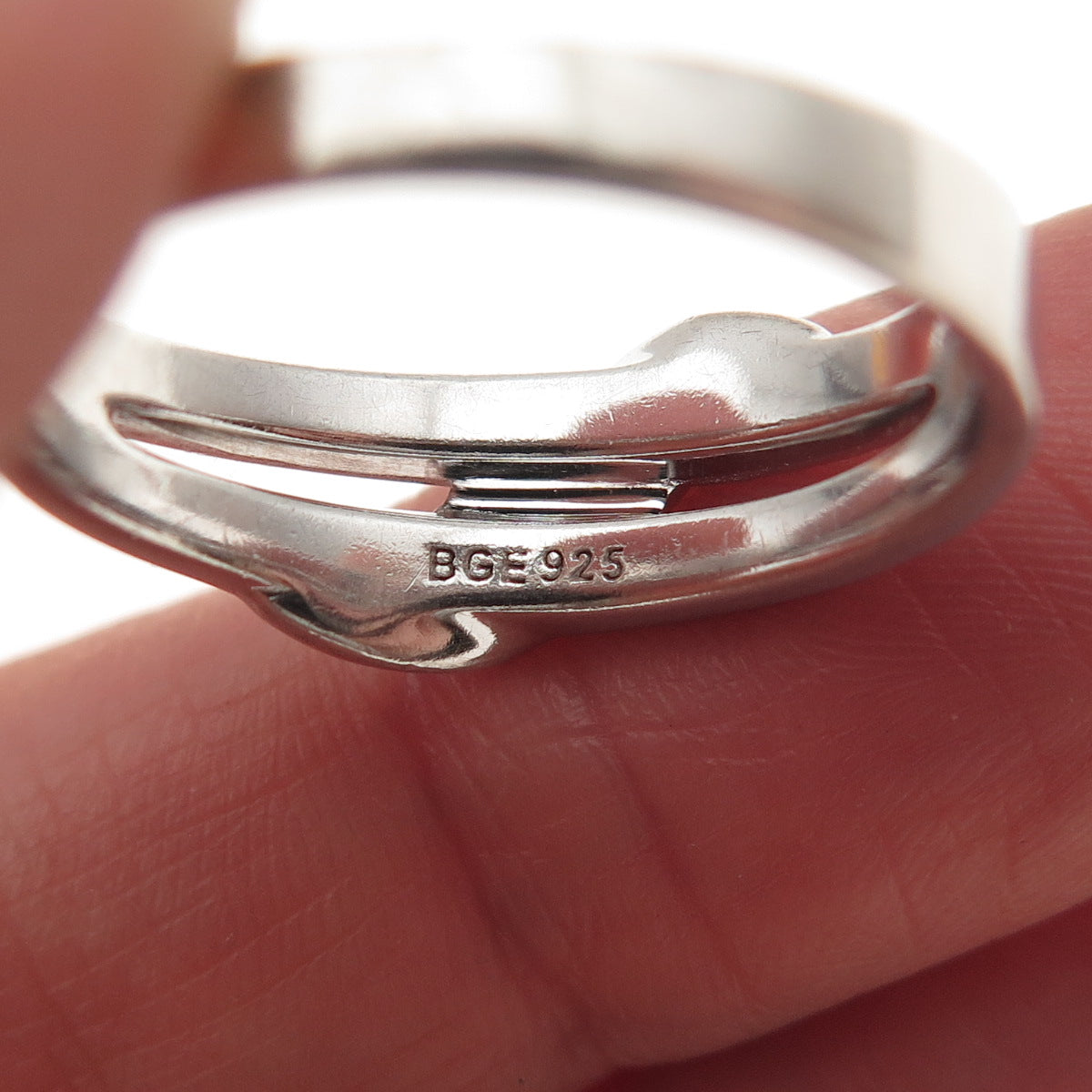 BGE Bradford 925 Sterling Silver Real Diamond Always Promise Ring Size 8.25