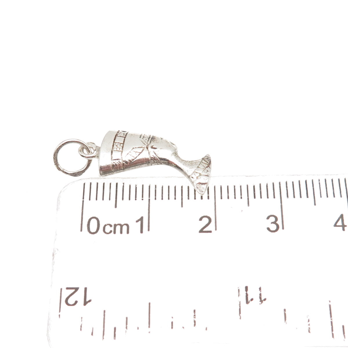 925 Sterling Silver Vintage Egyptian Nefertiti Mini Charm Pendant