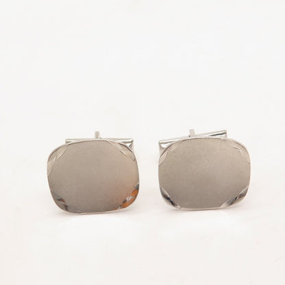 925 Sterling Silver Vintage Rectangle Cufflinks