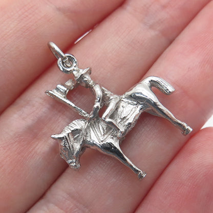 925 Sterling Silver Antique Royal Canadian Mounted Police Horse Mini Pendant