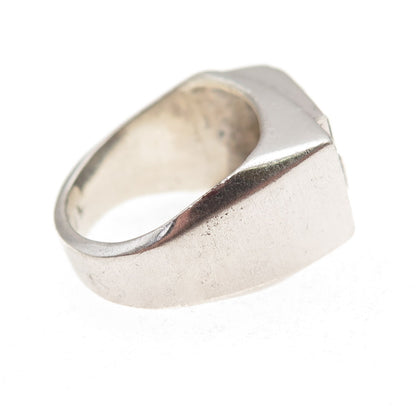 Vargas 925 Sterling Silver Antique Art Deco Letter J Initial Ring Size 5.5