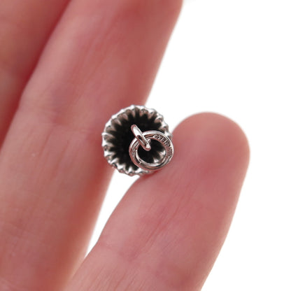 Art's Elegance 925 Sterling Silver Vintage Umbrella Oxidized 3D Charm Pendant