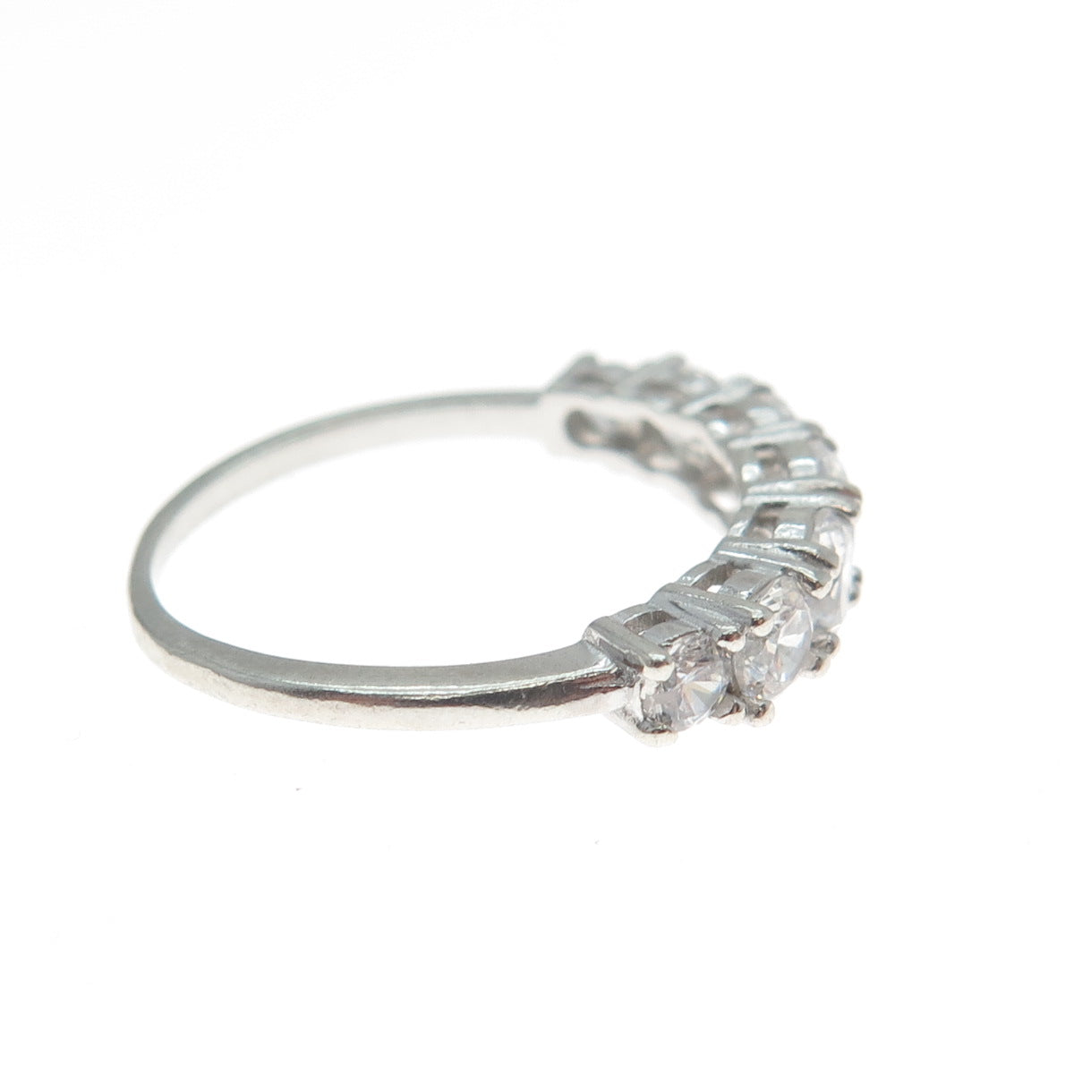 925 Sterling Silver IBB Round-Cut Shaped C Z Ring Size 7.25