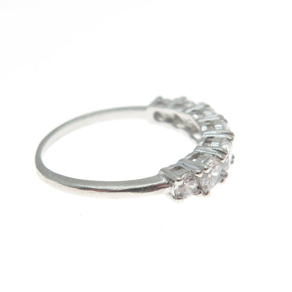 925 Sterling Silver IBB Round-Cut Shaped C Z Ring Size 7.25