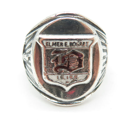 REED&CO Sterling Vintage 1971 Elmer E Bogart IS 155 Public Group Ring Size 7.25