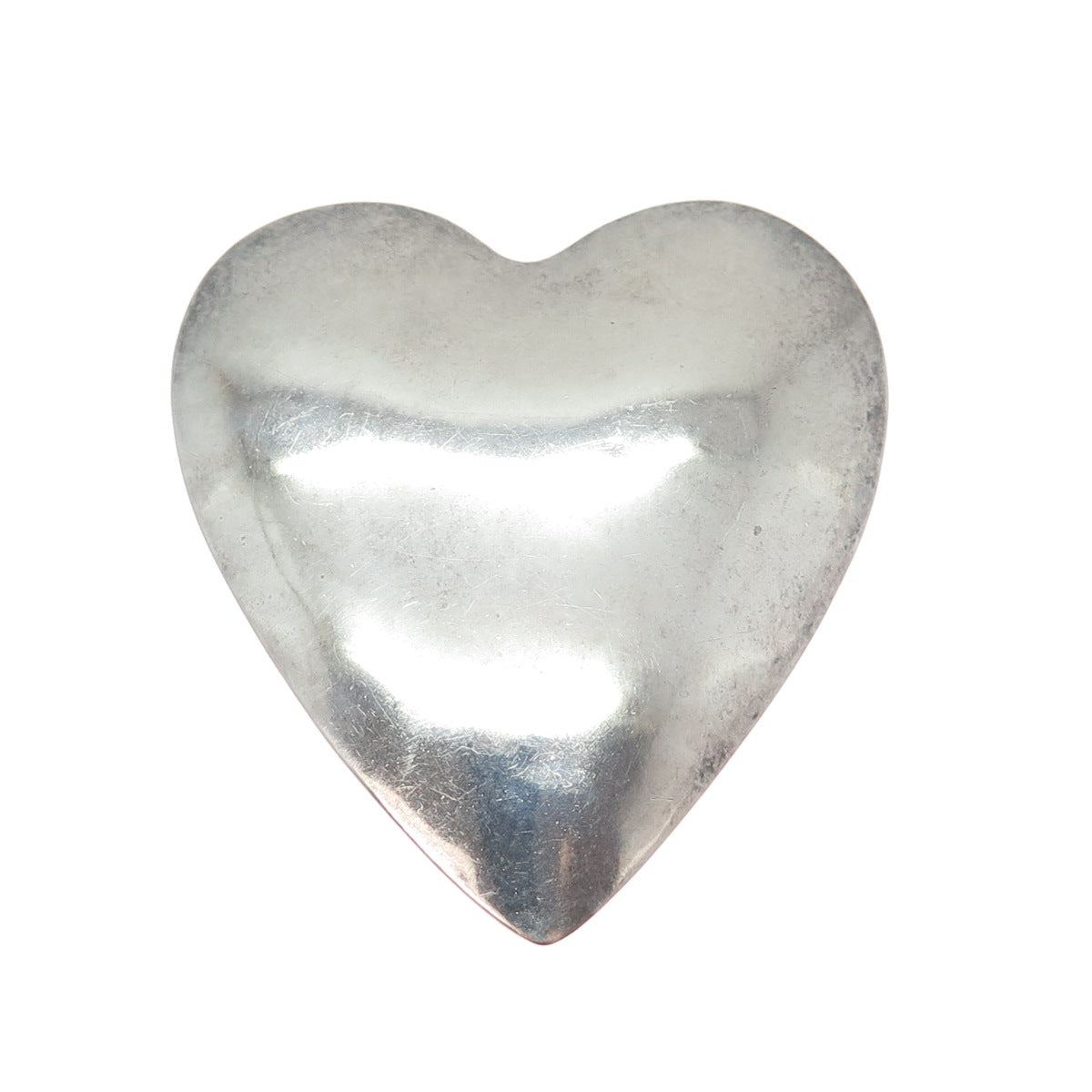 SAM LOVATO KEWA Old Pawn Sterling Silver Vintage Heart Oxidized Brooch / Pendant