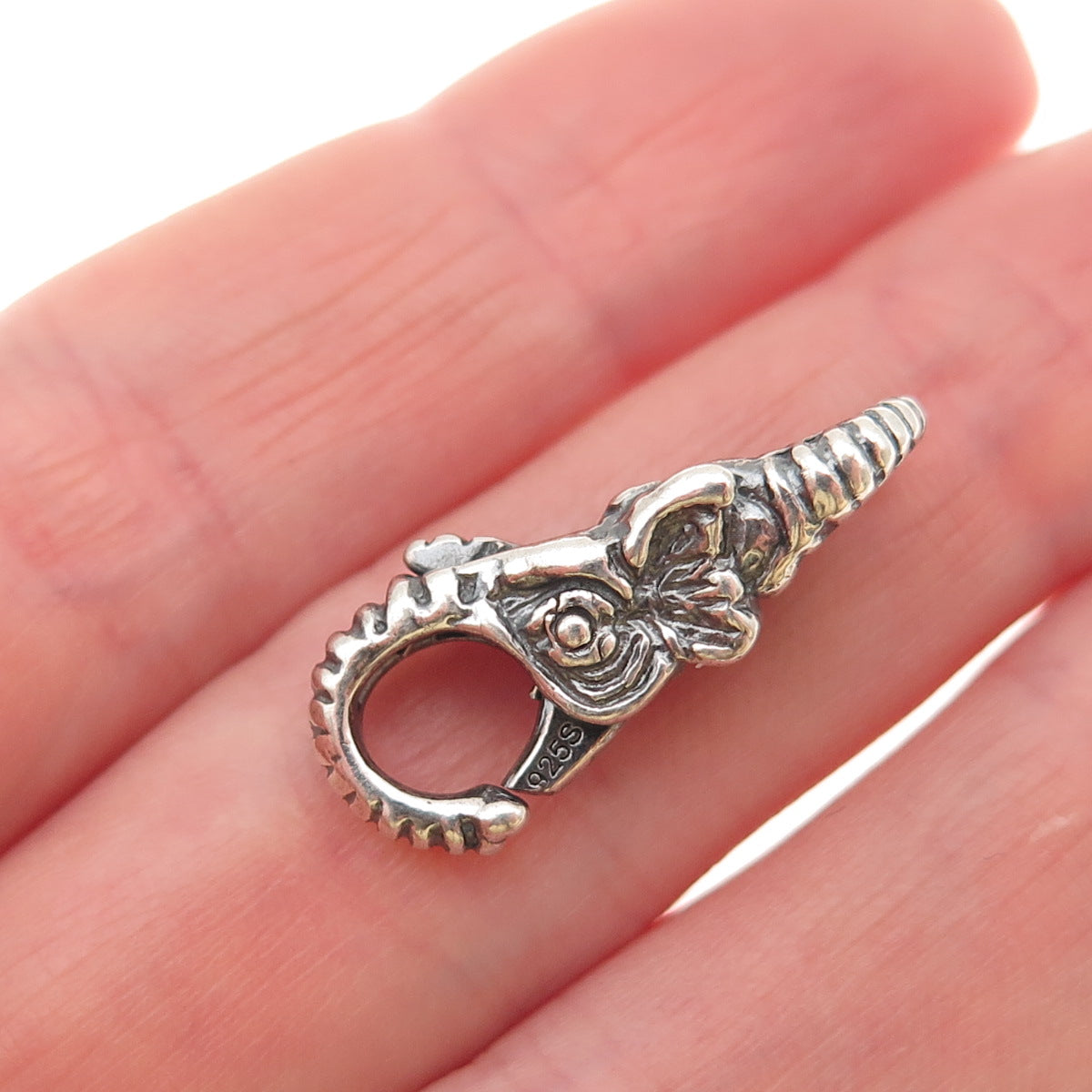 Trollbeads LAA Sterling Silver Bracelet / Necklace Elephant Lobster Lock Clasp