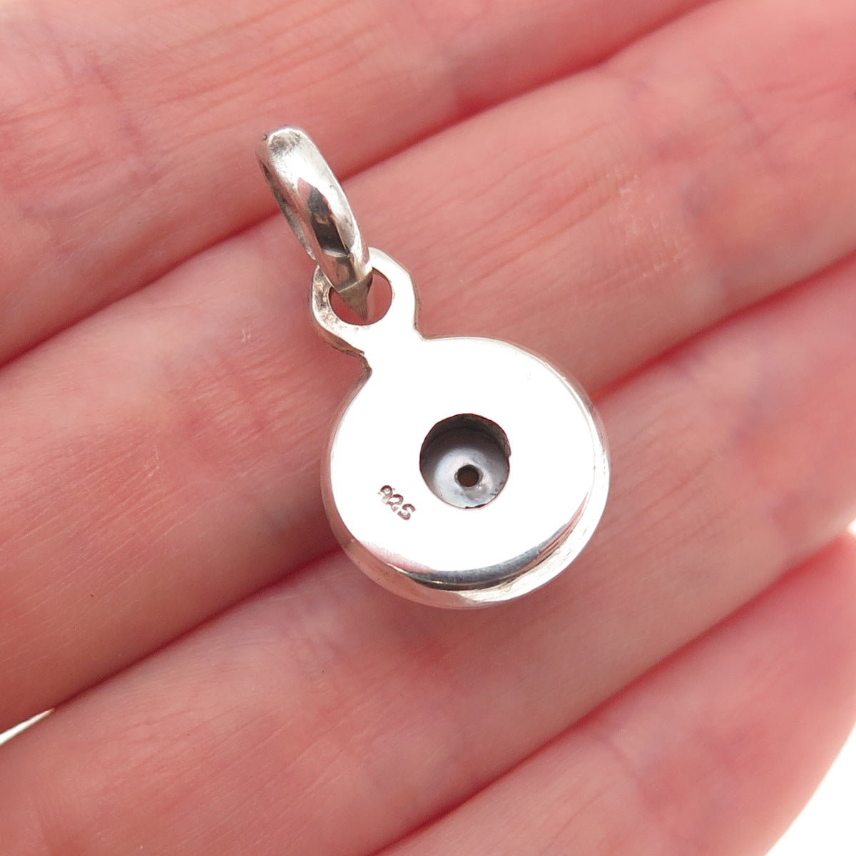 925 Sterling Silver Vintage Real Pearl Charm Pendant