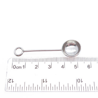 925 Sterling Silver Vintage Snuff Spoon / Ladle Charm Pendant