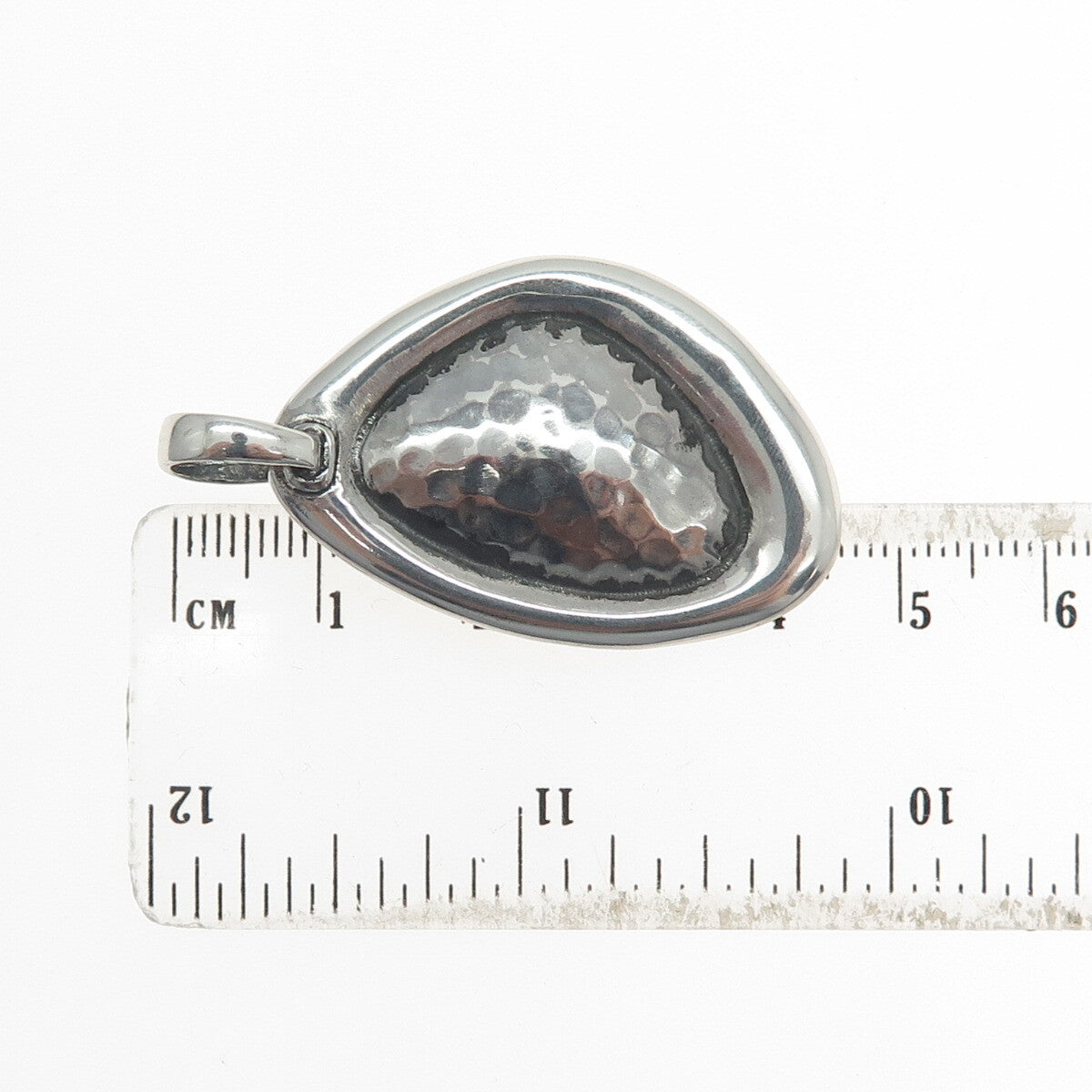 SILPADA 925 Sterling Silver Vintage Israel Hammered Oxidized Pendant