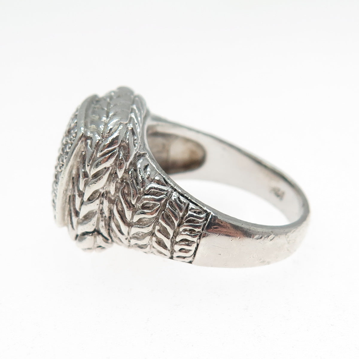 925 Sterling Silver Round-Cut C Z Sparkle Ring Size 9.25