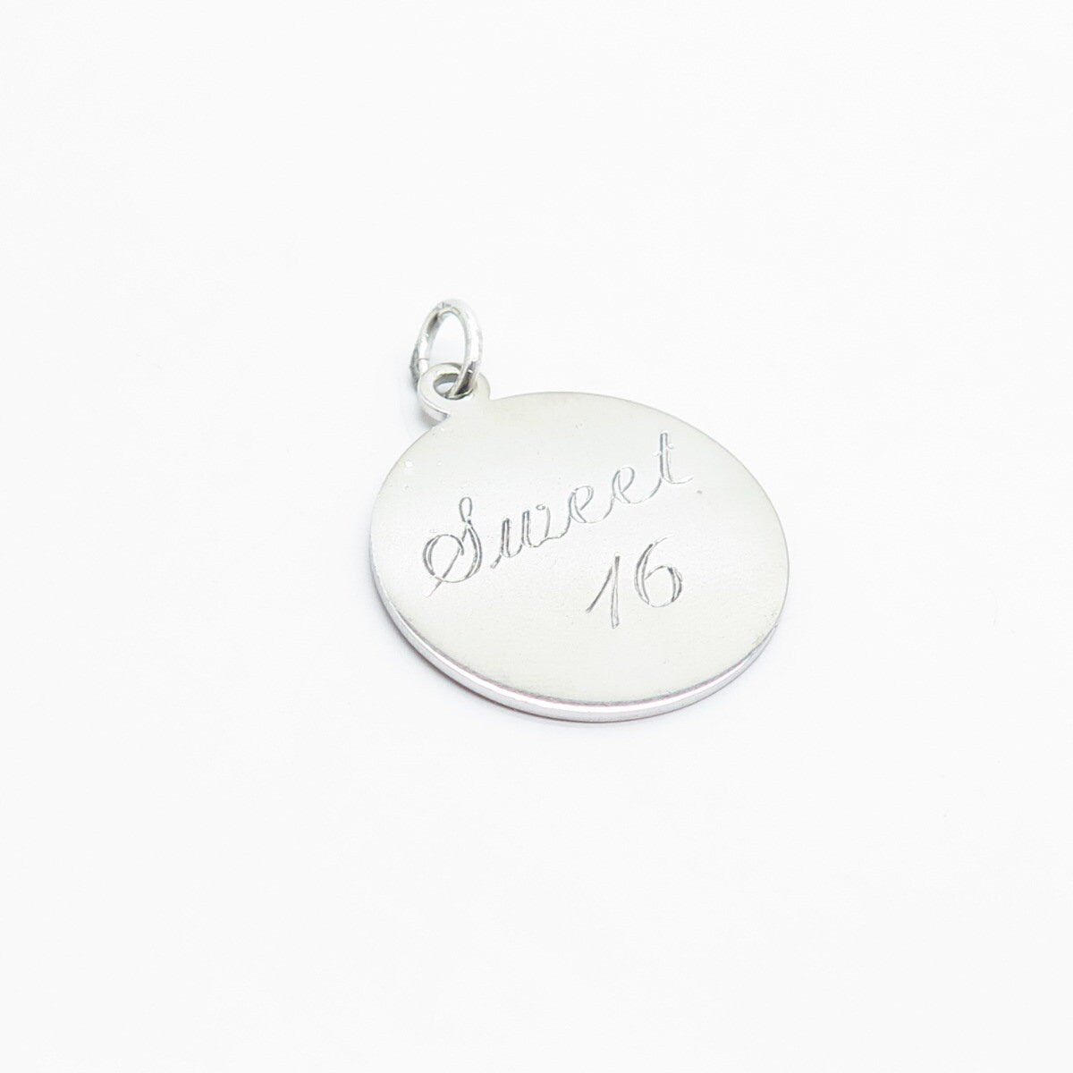925 Sterling Silver Vintage "Sweet 16" Charm Pendant