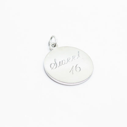 925 Sterling Silver Vintage "Sweet 16" Charm Pendant