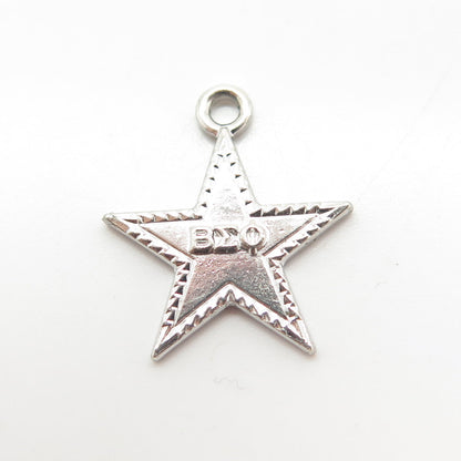 925 Sterling Silver Vintage Beta Sigma Phi Perfect Attendance Star Charm Pendant