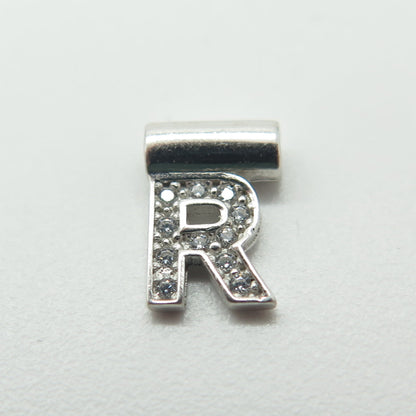 NOMINATION Italy 925 Sterling Silver C Z Letter "R" SeiMia Pendant