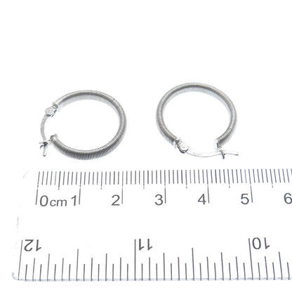 925 Sterling Silver Spring Hoop Earrings