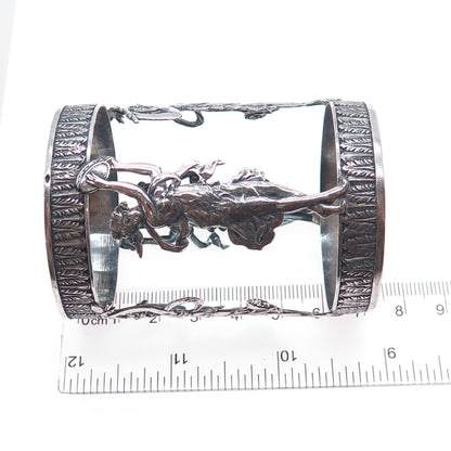 800 Silver Antique Victorian European Muses Oxidized Shot Glass Holder