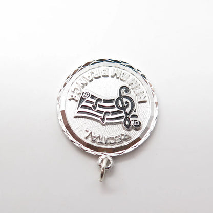 925 Sterling Silver Vintage Griffith & Sons Co "Recital Remembrance" Pendant