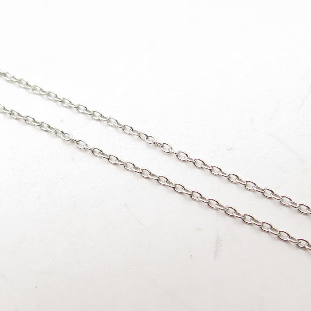 925 Sterling Silver Real Citrine Gemstone Pendant Rolo Chain Necklace 18"
