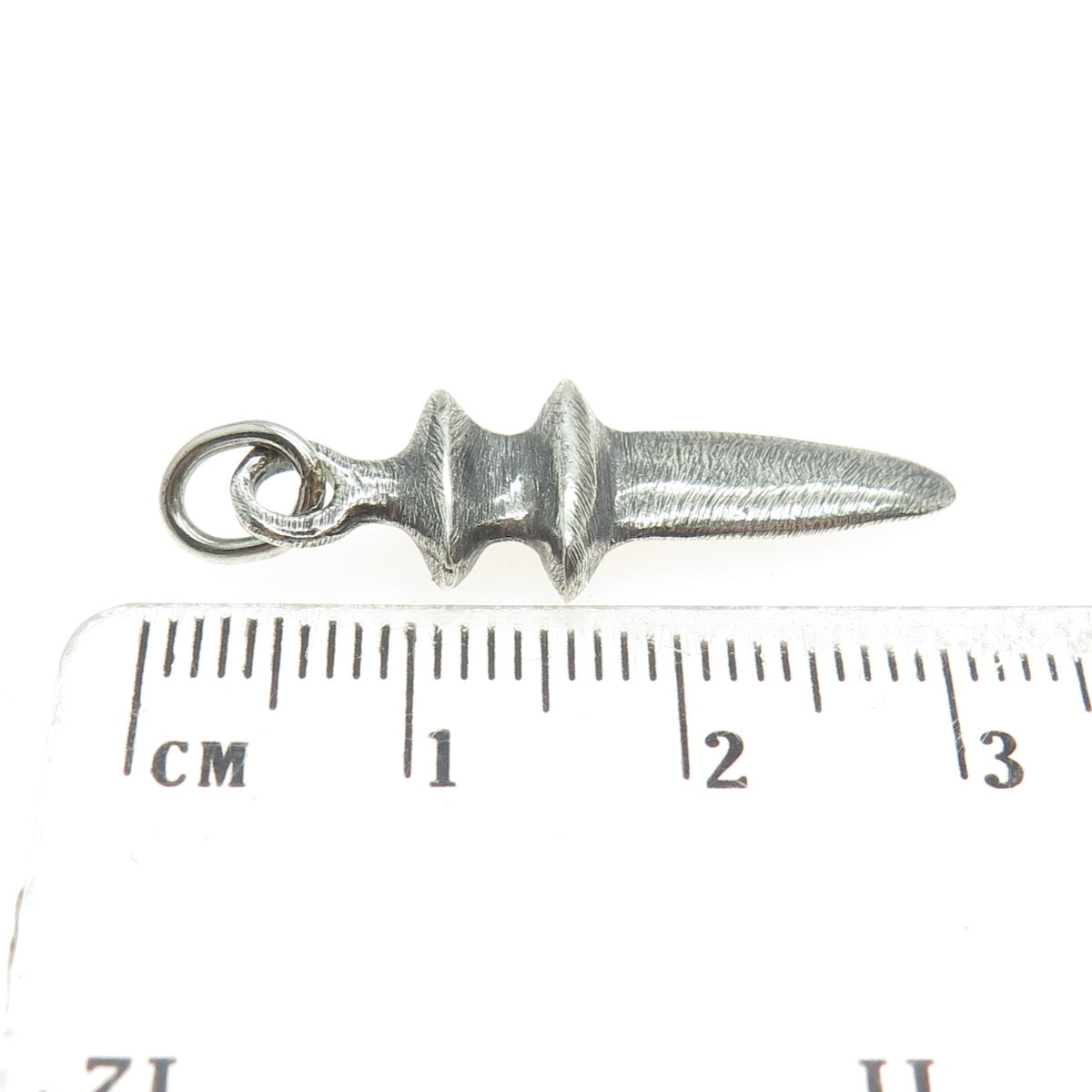 BNC 925 Sterling Silver Vintage Dagger 3D Oxidized Pendant