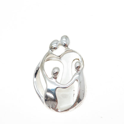 CAROLYN POLLACK 925 Sterling Silver Vintage Family Slide Charm Pendant