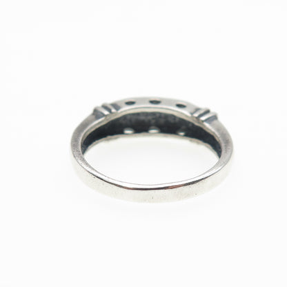 CHARLES WINSTON 925 Sterling Silver Vintage Swirl Oxidized Band Ring Size 8.25