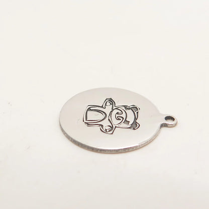 925 Sterling Silver USA Two In Town Panda Charm Pendant