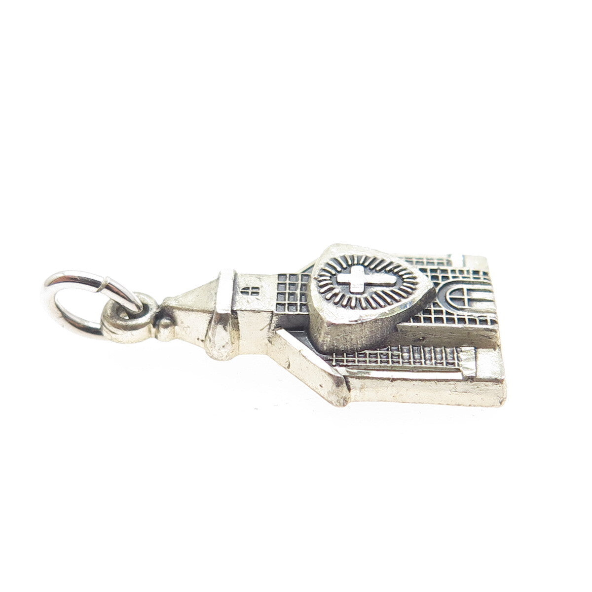 HAYWARD 925 Sterling Silver Antique "I am a Methodist" Church Religious Pendant