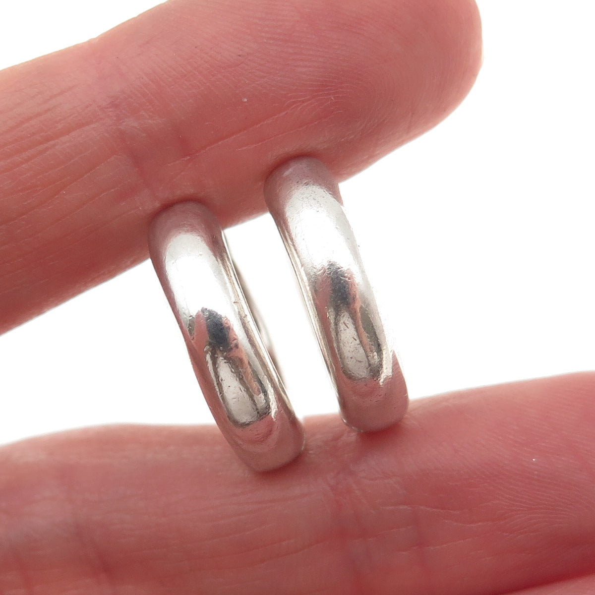 925 Sterling Silver Vintage Hoop Earrings