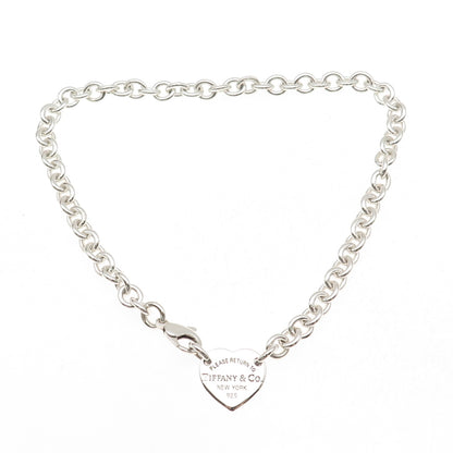Tiffany & Co. Sterling Silver Vintage Return to Tiffany Heart Chain Necklace 14"