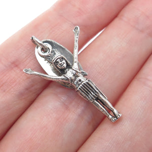 MAISELS INDIAN TRADING Old Pawn 925 Sterling Silver Vintage Indian Chief Pendant