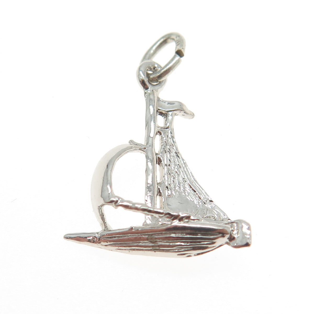 925 Sterling Silver Vintage Sailboat Charm Pendant