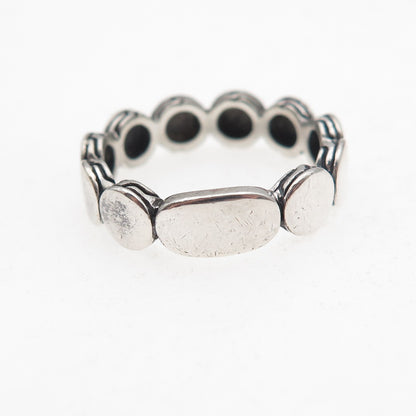 John Hardy 925 Sterling Silver Vintage Dot Oxidized Band Ring Size 7.25