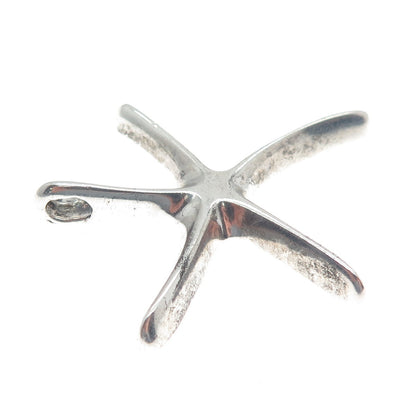 925 Sterling Silver Vintage Starfish Oxidized Pendant