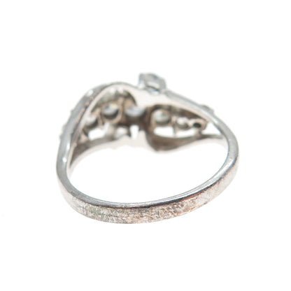 925 Sterling Silver Round-Cut C Z Promise Ring Size 6