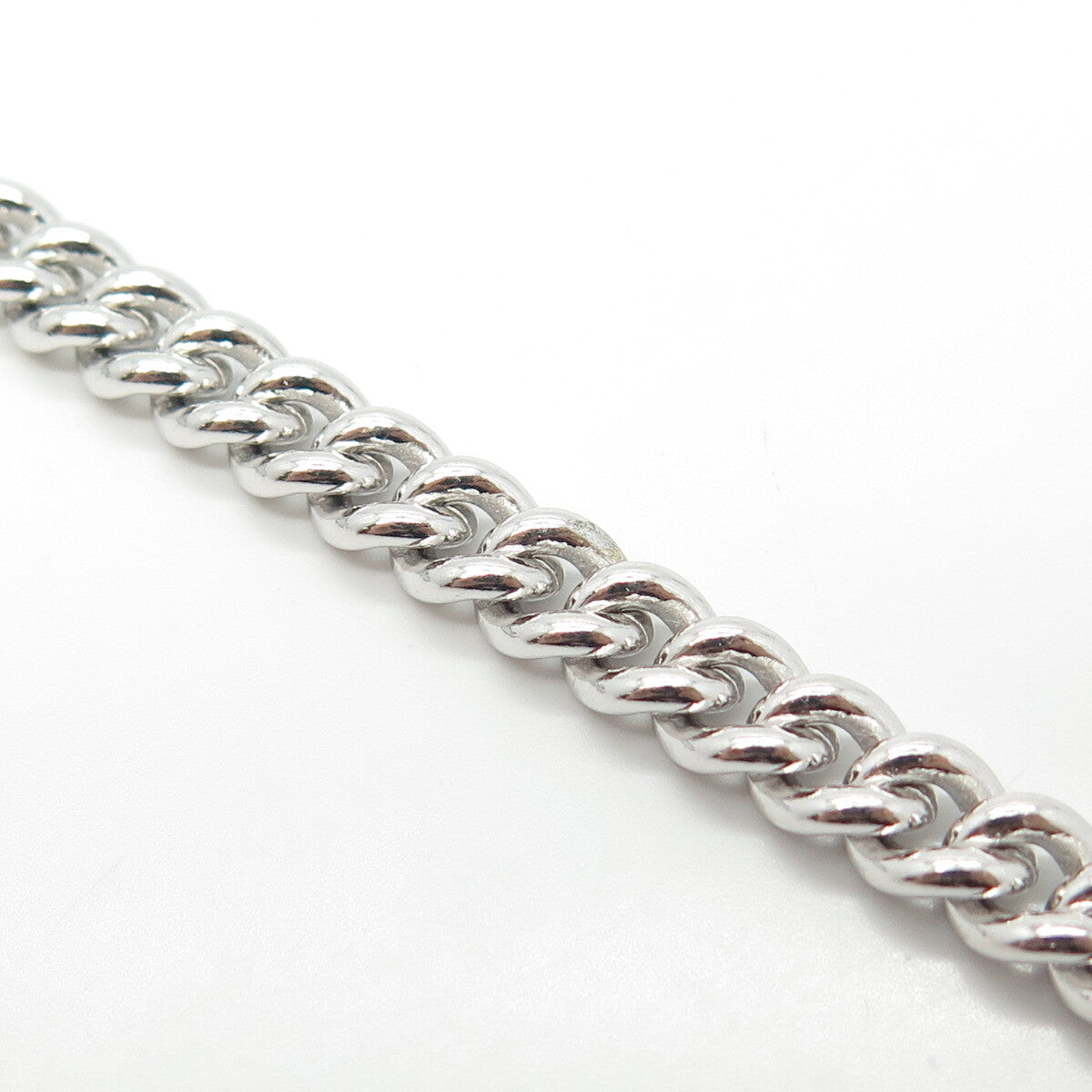 925 Sterling Silver With You Lockets Curb Link Bracelet 7"