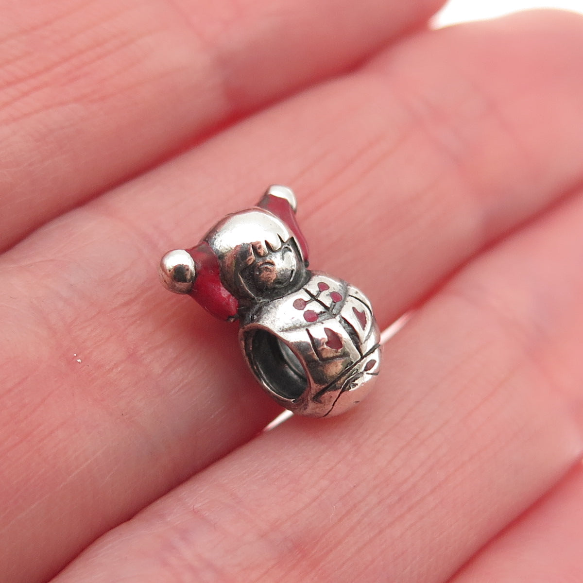 Chamilia Sterling Silver Enamel Nozomi Collection Yorokobi Slide Bead Charm
