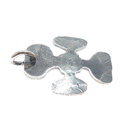 Old Pawn 925 Sterling Silver Vintage Southwestern Cross Oxidized Pendant